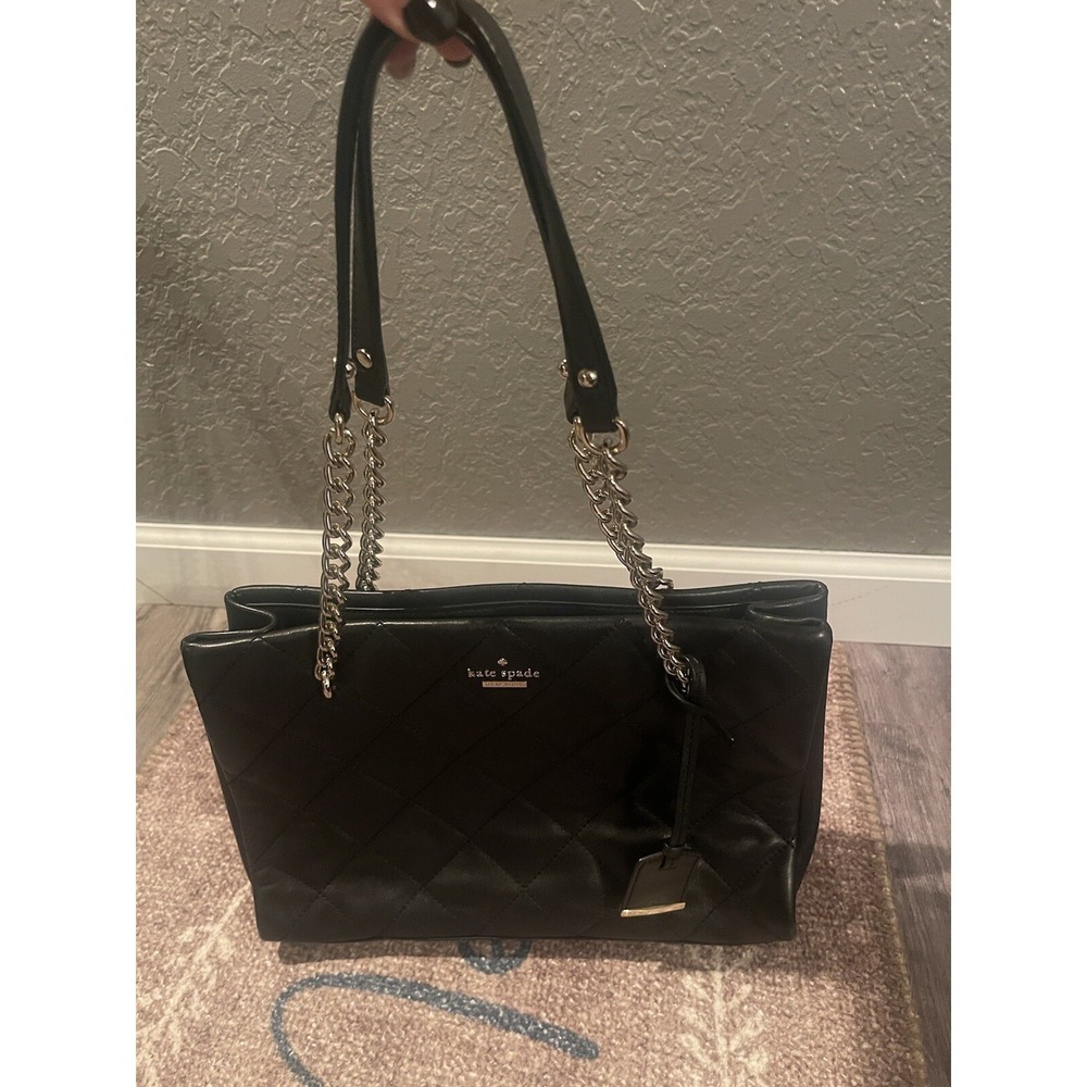 Kate Spade Emerson Place Phoebe black quilted purse in excellent condition
